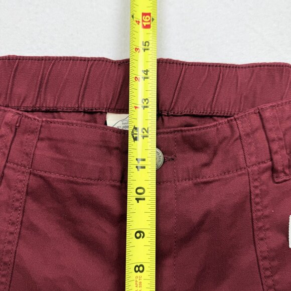 St. Johns Bay Women's Stretch Straight Zip/ Elastic Back Burgundy Pants 22W NWT - Picture 10 of 12